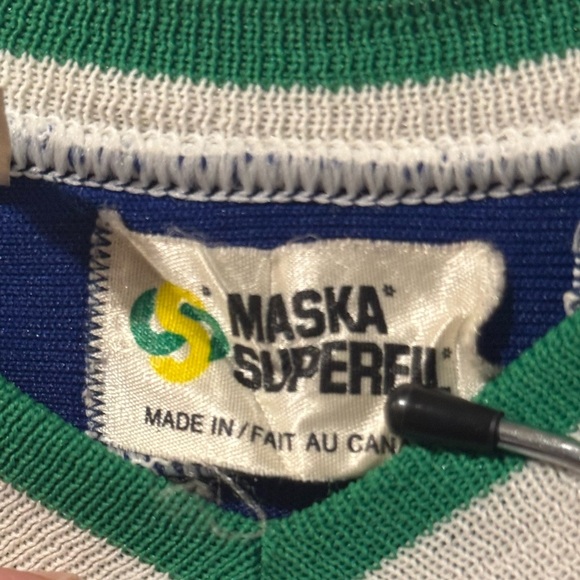 Vintage Maska Superfil Vancouver Canucks Blank NHL Hockey Jersey - Picture 6 of 8
